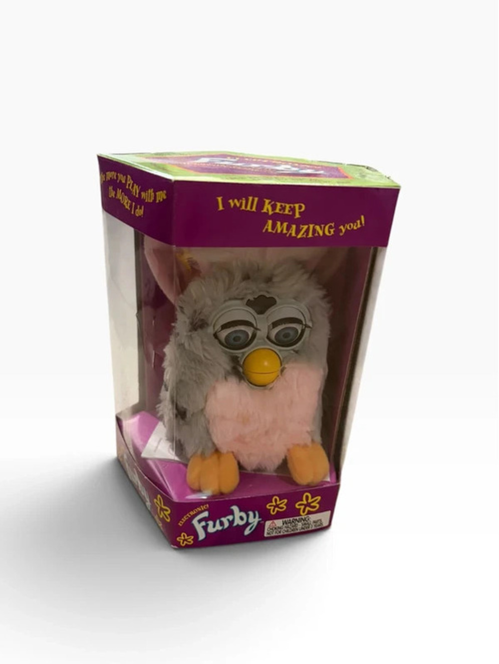 Vintage Tiger Electronics Furby Pink Gray Interactive Electronic Plush Toy